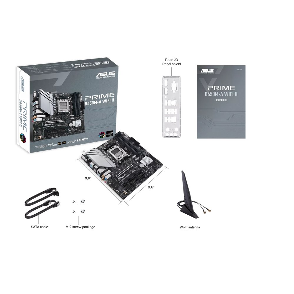 MB ASUS Prime B650M-A WIFI II /AM5/4xDDR5/M.2/W6+BT5.2/HDMI/DP/D-sub/mATX