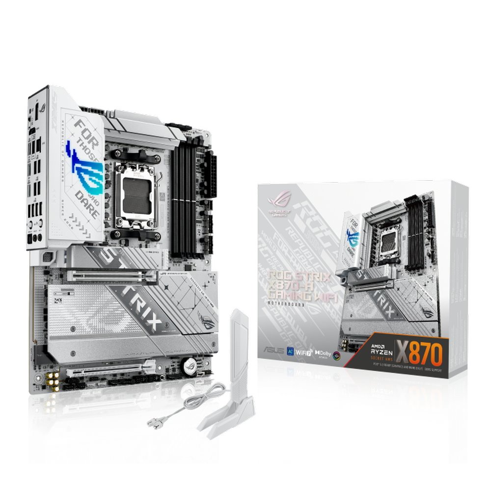 MB ASUS ROG Strix X870-A Gaming WIFI /AM5/4xDDR5/M.2/W7+BT5.4/HDMI/DP/USB4/ATX/White