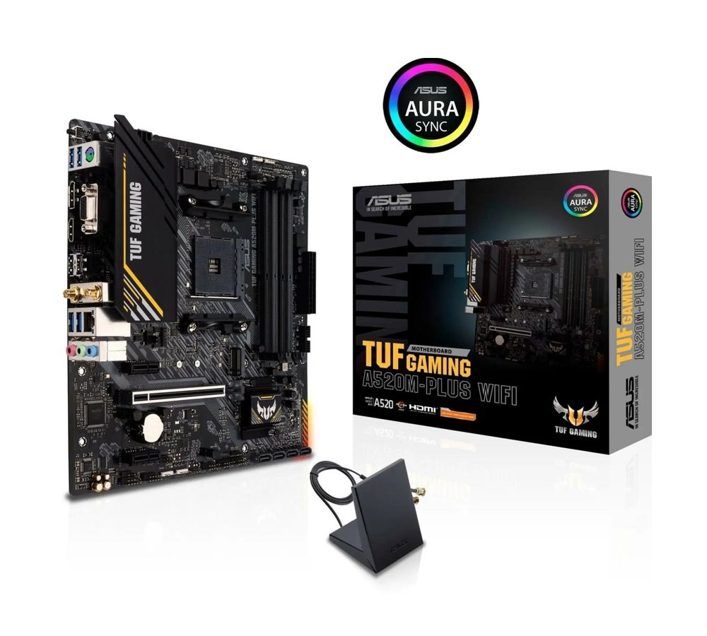 MB ASUS TUF Gaming A520M-PLUS WIFI /AM4/4xDDR4/M.2/WIFI5+BT5.0/HDMI/DP/D-sub/mATX