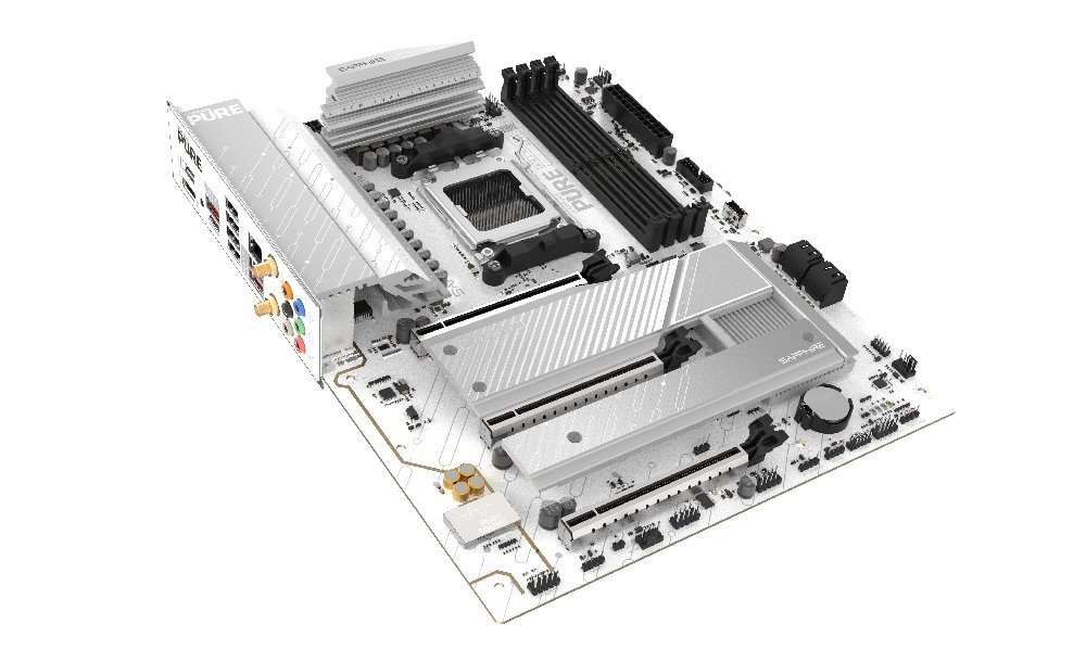 MB SAPPHIRE PURE B850A WIFI7 B850, AM5, 4xDDR5 DIMM, 3xM.2 G4/5, 4xSATA, 1x2.5Gb LAN, 3xPCIe