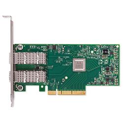 Mellanox ConnectX®-4 Lx EN network interface card, 10GbE dual-port SFP28, PCIe3.0 x8, short bracket