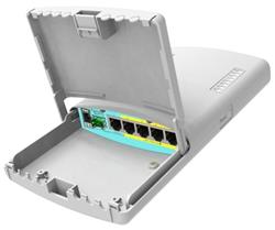 MikroTik Router 5x Gbit LAN, 800MHz, 128MB RAM, PoE in/out, SFP, +L4, zdroj