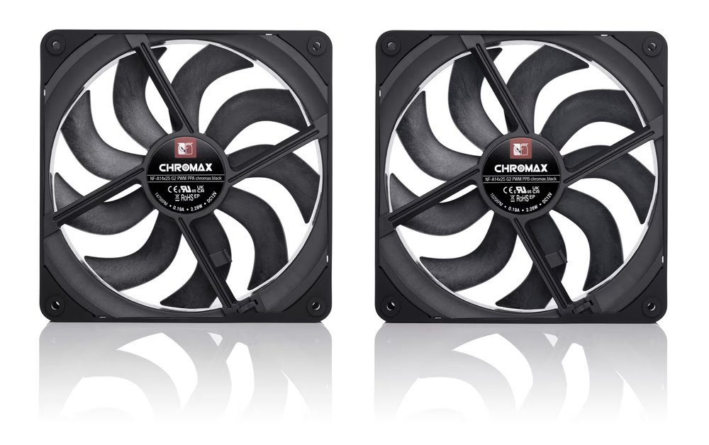 Noctua ventilátor NF-A14x25 G2 PWM Sx2-PP chromax.black