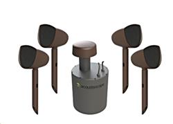OA - Hi-Fi Landscape System 4x 4" 2-Way Satellite, Mounting Spikes, and 1x 10" Dual Voice Coil In-Ground Subwoofer.