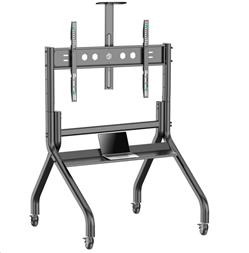 ONKRON Stojan na kolečkách pro obrazovky 60"-120" obrazvoky do 150 kg, Černý