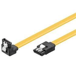 PremiumCord 0,5m SATA 3.0 datový kabel 1.5GBs / 3GBs / 6GBs, kov.západka, 90°