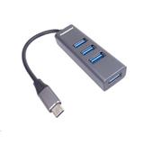 PremiumCord 5G SuperSpeed USB Hub Type C na 4x USB 3.2 Gen 1