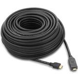 PremiumCord HDMI High Speed with Ether. kabel se zesilovačem, 25m, 3x stínění, M/M, zlacené konektory, černý