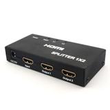 PremiumCord HDMI splitter 1-2 porty kovový s napájením, 4K, FULL HD, 3D