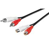 PremiumCord Kabel 2x Cinch-2x Cinch, M/F 2m