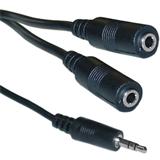 PremiumCord Kabel Jack 3.5mm stereo Y M/2xF 2m