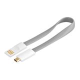 PremiumCord Kabel micro USB 2.0, A-B 0,2m magnetický, barva šedá