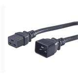 PremiumCord Kabel síťový prodlužovací 230V 16A 1,5m, konektory IEC 320 C19 - IEC 320 C20