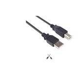 PremiumCord Kabel USB 2.0, A-B, 1m barva černá
