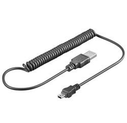 PremiumCord Kabel USB 2.0, A-B mini 1.5m - kroucený 50cm až 150cm