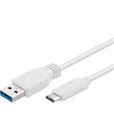 PremiumCord Kabel USB 3.2 konektor C/male - USB 3.0 A/male, bílý, 3m