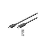 PremiumCord Kabel USB konektor C/male - USB 2.0 Micro-B/male, černý, 1m