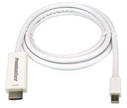 PremiumCord mini DisplayPort 1.2 na HDMI 2.0 kabel pro rozlišení 4Kx2K@60Hz, 1m