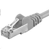 PremiumCord Patch kabel Cat5E S-FTP, AWG 26/7, délka 1m, šedá