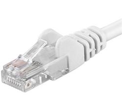 PremiumCord Patch kabel Cat6 UTP, délka 1m, bílá