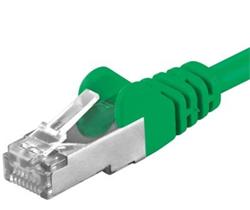 PremiumCord Patch kabel Cat6a S-FTP, AWG 26/7, délka 1.5m zelený