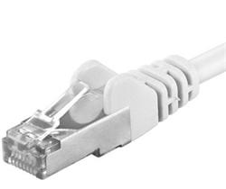 PremiumCord Patch kabel Cat6a S-FTP, AWG 26/7, délka 2m, bílá