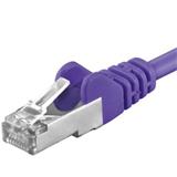 PremiumCord Patch kabel Cat6a S-FTP, AWG 26/7, délka 3m, fialová