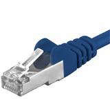 PremiumCord Patch kabel Cat6a S-FTP, AWG 26/7, délka 5m, modrá