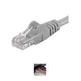 PremiumCord Patch kabel UTP RJ45-RJ45 level 5e 0.1m šedá