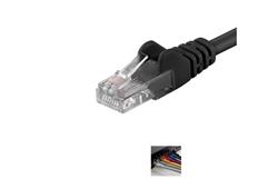 PremiumCord Patch kabel UTP RJ45-RJ45 level 5e 0.25m černá