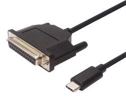 PremiumCord Převodník USB-C na paralelní port Canon 25 pin, délka 1,5m