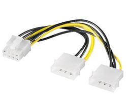 PremiumCord Redukce napájecí 2x5.25" Molex - 8 pin pro PCI-E grafické karty