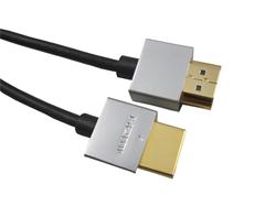 PremiumCord Slim HDMI 2.0 High Speed + Ethernet kabel, zlacené konektory, 0,5m