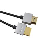 PremiumCord Slim HDMI 2.0 High Speed + Ethernet kabel, zlacené konektory, 1m