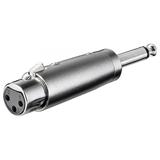 PremiumCord XLR mikrofonní redukce, XLR female - Jack 6,3mm mono male