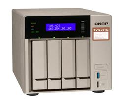 QNAP TVS-473e-4G, Tower, 4-bay NAS, AMD R series RX-421BD 2.1 GHz QC, 4GB, 4 GigaLan, optional 10GbE via PCIe card