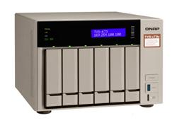QNAP TVS-673e-8G, Tower, 6-bay NAS, AMD R series RX-421BD 2.1 GHz QC, 8GB, 4 GigaLan, optional 10GbE via PCIe card