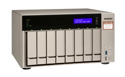 QNAP TVS-873e-4G, Tower, 8-bay NAS, AMD R series RX-421BD 2.1 GHz QC, 4GB, 4 GigaLan, optional 10GbE via PCIe card