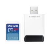 Samsung paměťová karta 128GB PRO Plus SDXC CL10 U3 V30 (č/z: až 180/až 130MB/s) + USB adaptér