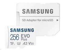 Samsung paměťová karta 256GB EVO Plus micro SDXC + SD adaptér