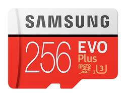 Samsung pametová karta 256GB EVO Plus micro SDXC UHS-I U1 Class 10 (ctení/zápis: 100/90MB/s) + SD adaptér