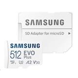 Samsung paměťová karta 512GB EVO Plus micro SDXC + SD adaptér