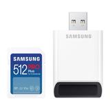 Samsung paměťová karta 512GB PRO Plus micro SDXC CL10 U3 (č/z: až 180/až 130MB/s) + USB adaptér