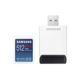 Samsung paměťová karta 512GB PRO Plus SDXC CL10, U3, V30 (č/z: až 160/120MB/s) + adaptér