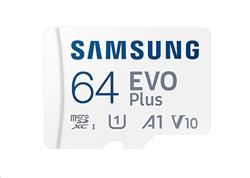 Samsung paměťová karta 64GB EVO Plus micro SDXC V3 TLC U1 (čtení až 130MB/s) + SD adaptér