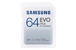 Samsung paměťová karta 64GB EVO Plus SDXC CL10, U1, V10 (čtení až 130MB/s)