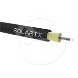 Solarix DROP1000 kabel 8vl 9/125, 3,7mm LSOH Eca černý 500m SXKO-DROP-8-OS-LSOH