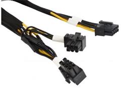 SUPERMICRO 16pin (12VHPWR 2x6+4S) to McHi 2x4Y,PH3.0,30cm,6.25A/p,16#,RoHS (pro H100) GPU Power Cable