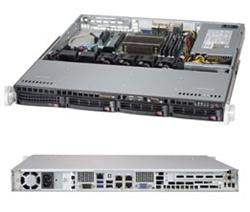 SUPERMICRO 1U server 1x LGA1150, iC224, 4x DDR3 ECC, 4x SATA HS (3,5"), 350W, 4xLAN,IPMI