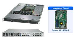 SUPERMICRO 1U server 1x LGA1151-8/9g, iC246, 4x DDR4 ECC, 4x 3.5" HS SATA3, 2x500W (80+ Platinum), IPMI, WIO
